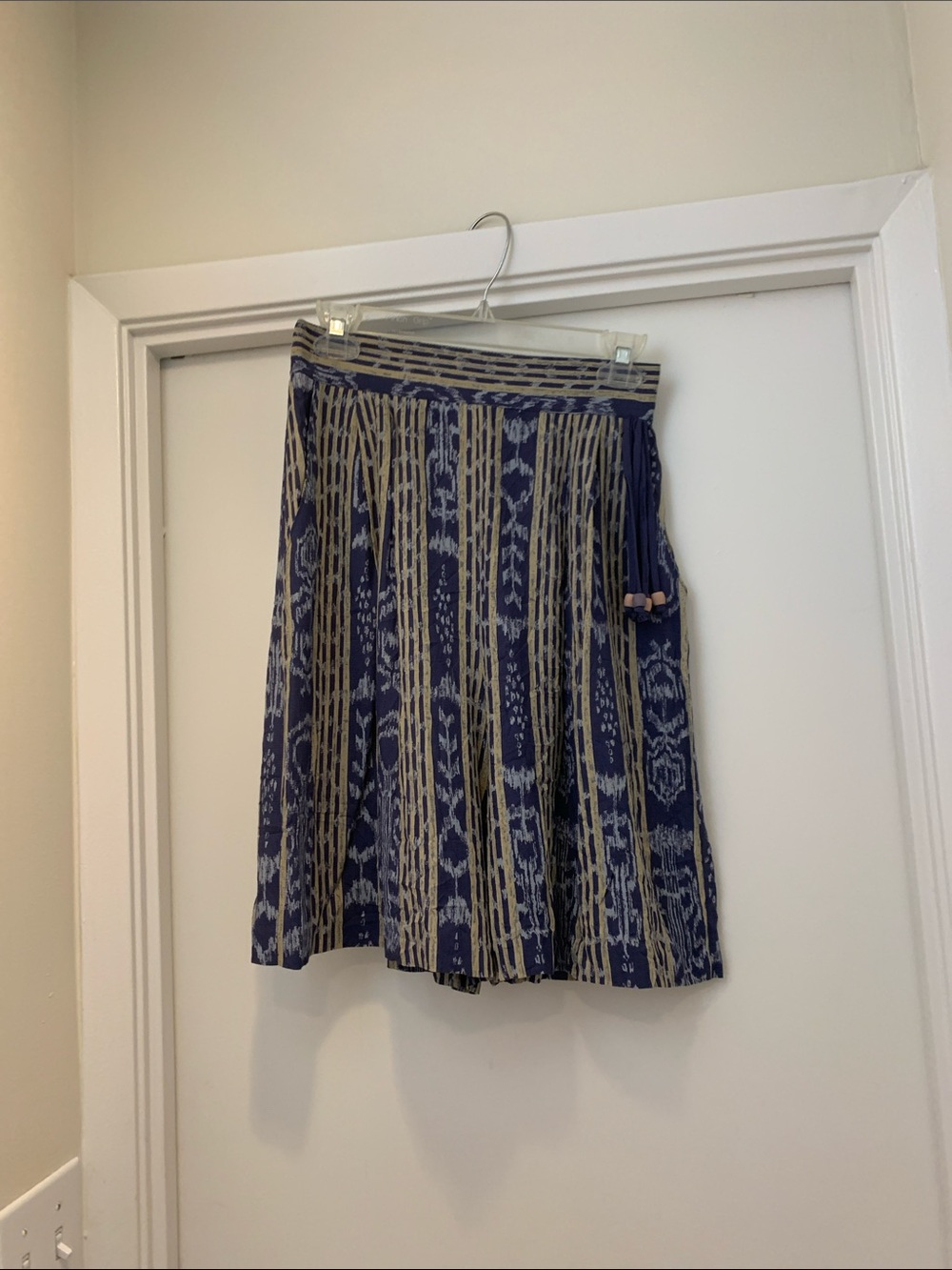 Navy Patterned A-Line short!